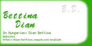 bettina dian business card